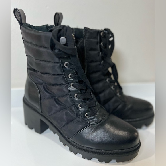 DV Black Lace-up Boots (with side zipper) - Picture 3 of 6